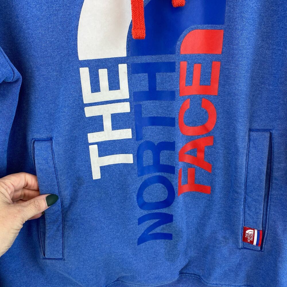 The North Face Blue RU Half Dome 2014 Sochi Olympics Hoodie Sweatshirt Size Med - Picture 3 of 12